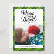 Modern Green Black Tartan Kariert Fun Script Einfa