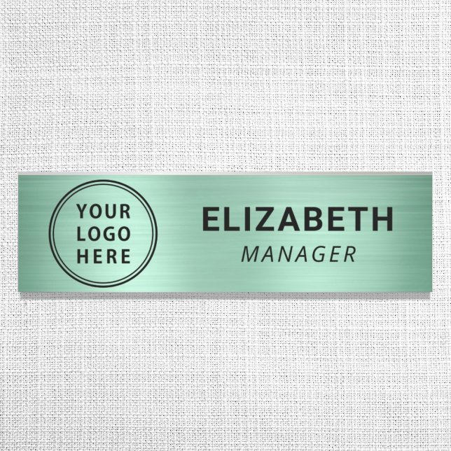 Modern-Green-Business-Logo Namensschild (Von Creator hochgeladen)
