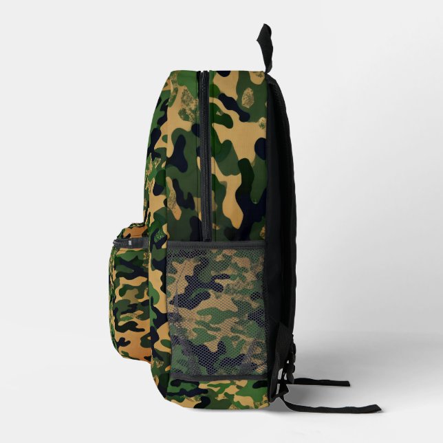 Modern Green Camouflage Backpack – Premium Army Bedruckter Rucksack (Rechts)