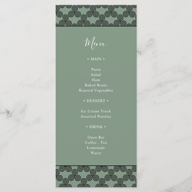 Modern Green Celtic Knot Irish Wedding Einladung (Vorderseite)