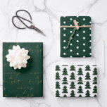 Modern Green Christmas Geschenkpapier<br><div class="desc">Moderne Muster für Ihr Weihnachtsgeschenkpapier. Gute Ferien!</div>