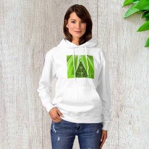 Modern Green Christmas Tree mit Star Hoodie