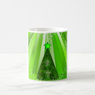 Modern Green Christmas Tree mit Star Kaffeetasse