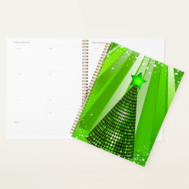 Modern Green Christmas Tree mit Star Planer (Von Creator hochgeladen)