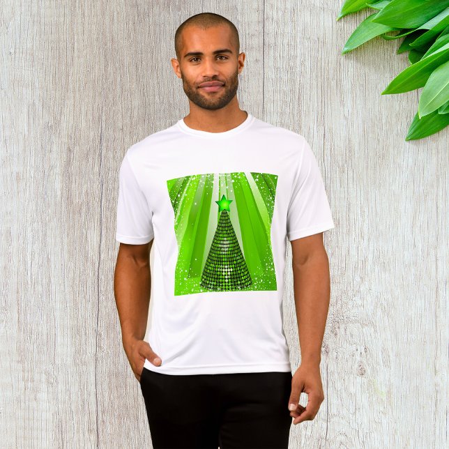 Modern Green Christmas Tree mit Star T-Shirt (Von Creator hochgeladen)