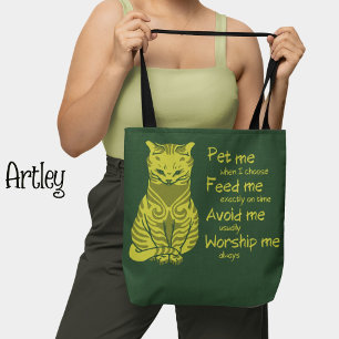 Modern Green Evil Cat lustige Phrase monochromatis
