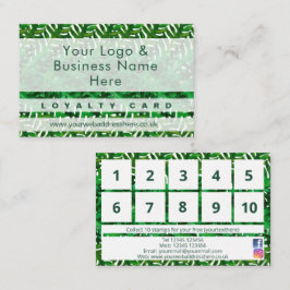 Modern Green Farne Design Loyalty Card Visitenkarte