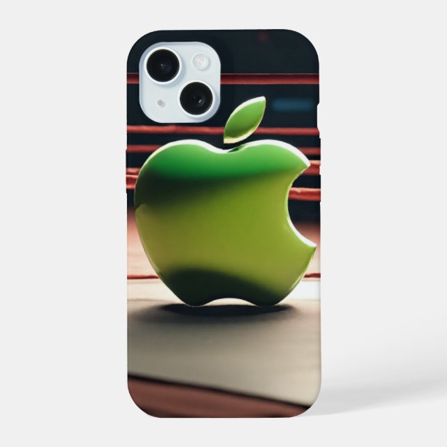 Modern Green Fruit Inspired iPhone 15 Pro Case | S Hülle (Rückseite)