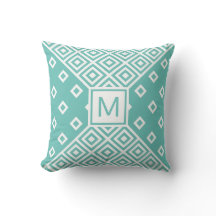 Modern Green Geometric Monogram
