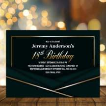Modern Green Gold 18. Geburtstagsparty