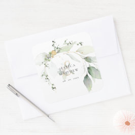 Modern Green & Gold Eucalyptus Sticker