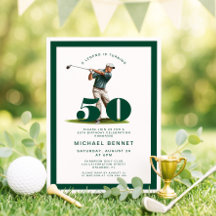 Modern Green Golf 50. Geburtstag