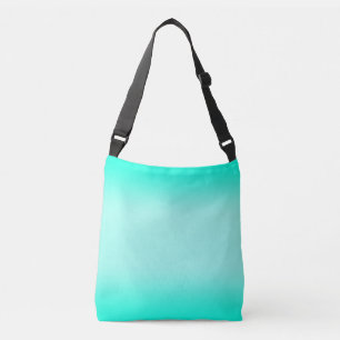 Modern Green gradient Watercolor nature pattern Tragetaschen Mit Langen Trägern
