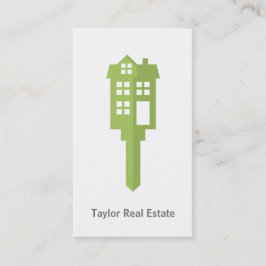 Modern Green House Logo Real Anwesen Business Card Visitenkarte
