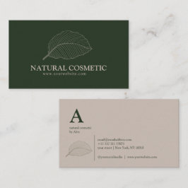 Modern Green Logo Business Card Visitenkarte