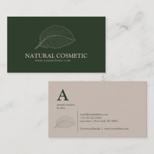 Modern Green Logo Business Card Visitenkarte
