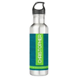 Modern Green Personalisiert Name Edelstahlflasche