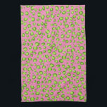 Modern Green Pink Leopard Muster Animal Print Geschirrtuch<br><div class="desc">Dekorieren Sie Ihre Küche mit diesem coolen Handtuch. Macht ein großartiges Haus-Erwärmung,  Geburtstag oder Hochzeitsgeschenk! Sie können ihn anpassen und auch Text hinzufügen. Karo in meinem Shop für viel mehr Farben und Muster!</div>