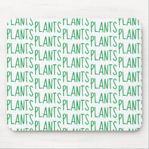 Modern Green Plants Pattern Plant Based Mousepad