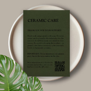Modern Green Product Care Card Dankeskarte