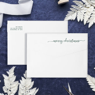 Modern Green Script   Frohe Weihnachtsadresse