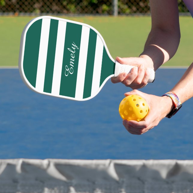 Modern Green Script Name Pickleball Schläger (InSitu)