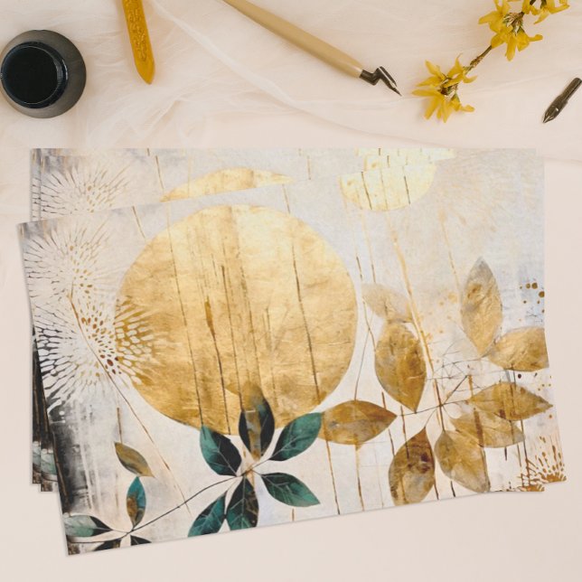 Modern Green und Gold Seidenpapier (Von Creator hochgeladen)