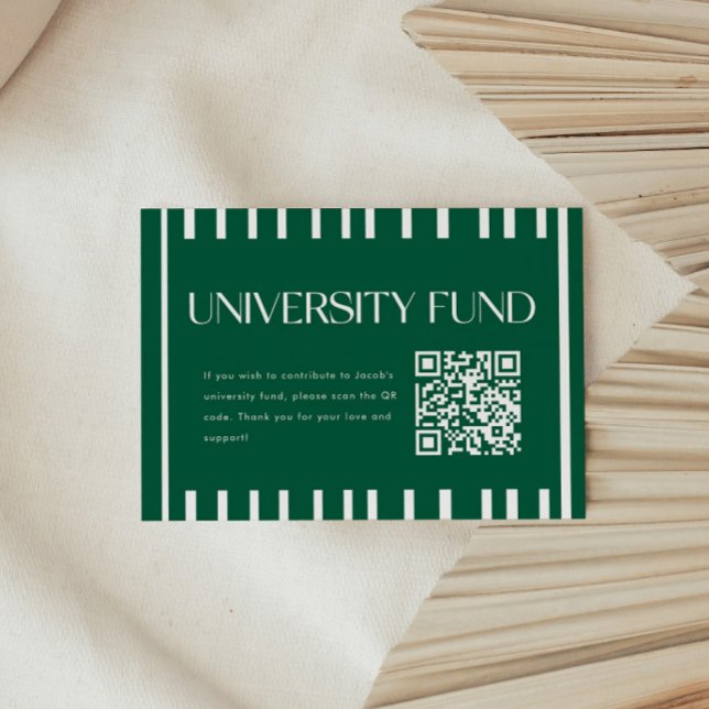 Modern Green University Fund QR-Code Abschluss Begleitkarte (Von Creator hochgeladen)