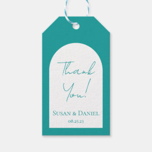 Modern Green Vielen Dank Gift Tags Geschenkanhänger