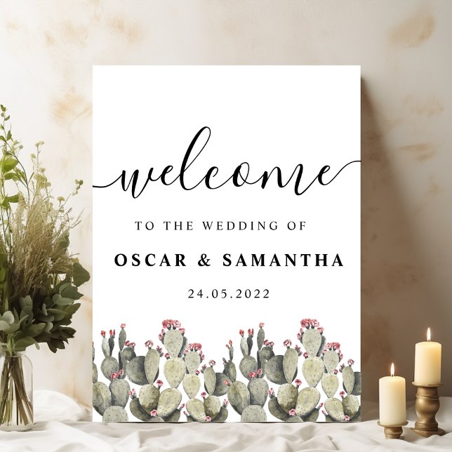 Modern Green Watercolor Cactus Poster (Von Creator hochgeladen)