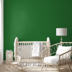 Modern Green Zig Zag gestreift Tapete