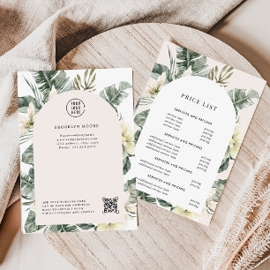 Modern Greenery Boho Arch Flyer der Preise