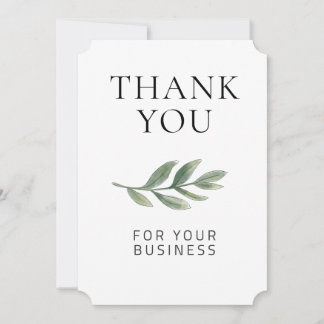 Modern Greenery Business Thank You | Ticket Corner Einladung