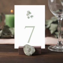 Modern Greenery Reception Table Sign