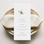 Modern Greenery Wedding Menu Card Menükarte<br><div class="desc">Die moderne Greenery Wedding Menu Card der Amarie Collection präsentiert ein modernes Blumenmonogramm,  gepaart mit moderner Typografie. Personalisieren Sie es einfach und schnell mit Ihren Daten. Klicken Sie einfach auf den Button "Anpassen",  um Stil und Position des Textes zu verändern und zu formatieren.</div>