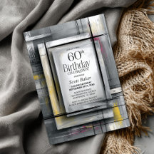 Modern Grey 60th Birthday Party