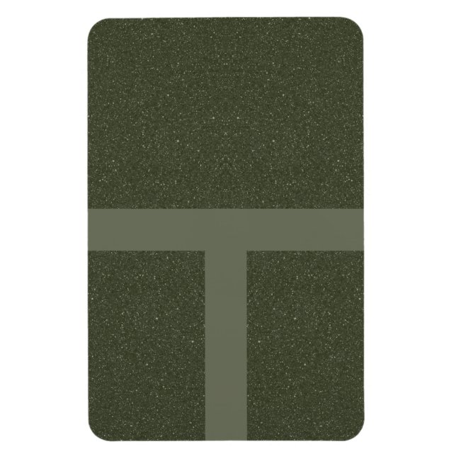 Modern Grid Moss Green Magnet - individuell anpass (Vertikal)