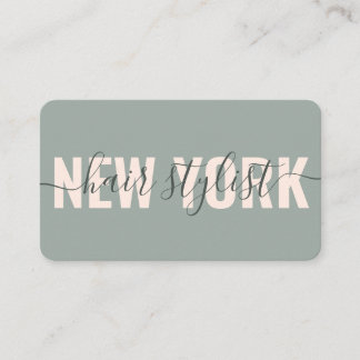 Modern grün-rosa-Haarstylistin Visitenkarte