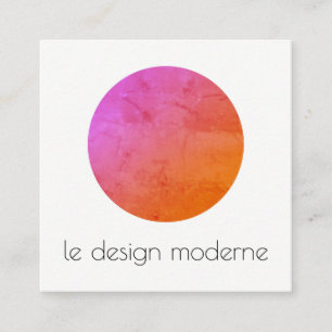 Modern Grunge Circle Quadratische Visitenkarte