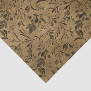 Modern Grunge Leaf Muster Gewebe Papier