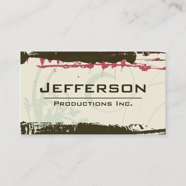 Modern Grunge Style Company Visitenkarte (Vorderseite)