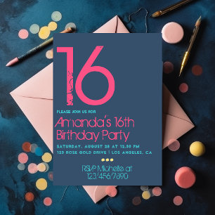 Modern Grunge Typografie Geburtstag Einladung