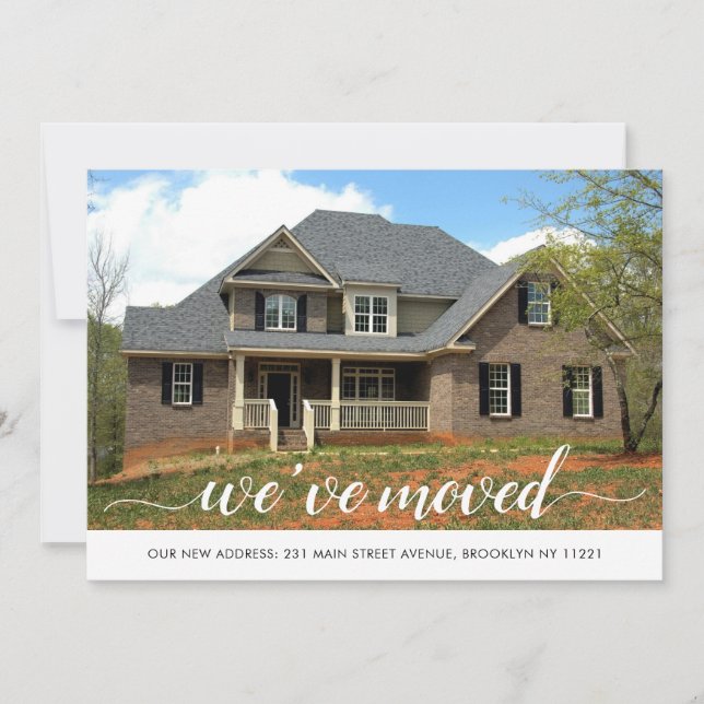 Modern haben wir das Adressenwechsel-Foto veränder Ankündigung (Vorderseite)