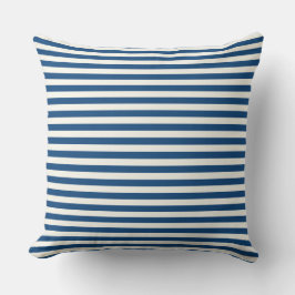 Modern Half-Inch Blue & White Stripe Pattern Kissen