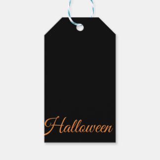 Modern Halloween-Party Black Gift Tag Geschenkanhänger