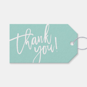 MODERN HAND LETTERED danke Minze weiß schreiben Geschenkanhänger