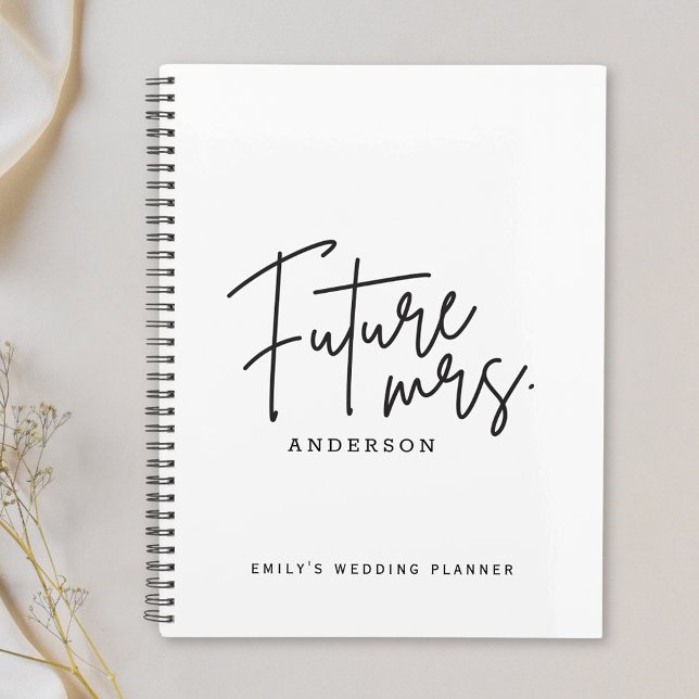 Modern Hand Script Future Mrs. Wedding Planer (Von Creator hochgeladen)