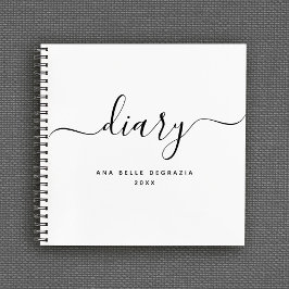 Modern handgeschriebenes Personalisiertes Tagebuch