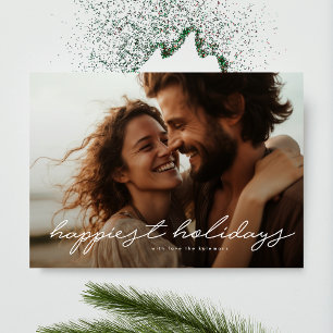 modern handschriftlich Weihnachten Foto glücklic