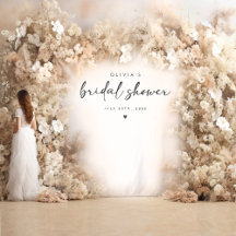Modern Handwriting Script Bridal Shower Backdrop